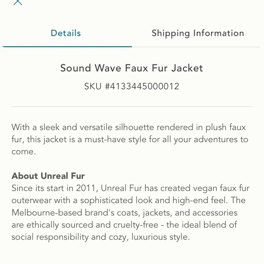 RARE!!!! ANTHROPOLOGIE NWT Unreal Fur Faux Fur Jacket Size M. - Picture 6 of 12